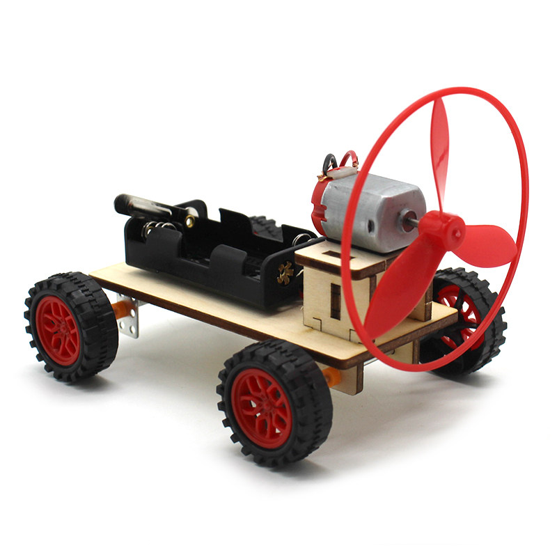 快速风力车1号螺旋桨马达驱动diy手工自制组装电动小赛车玩具材料 图4