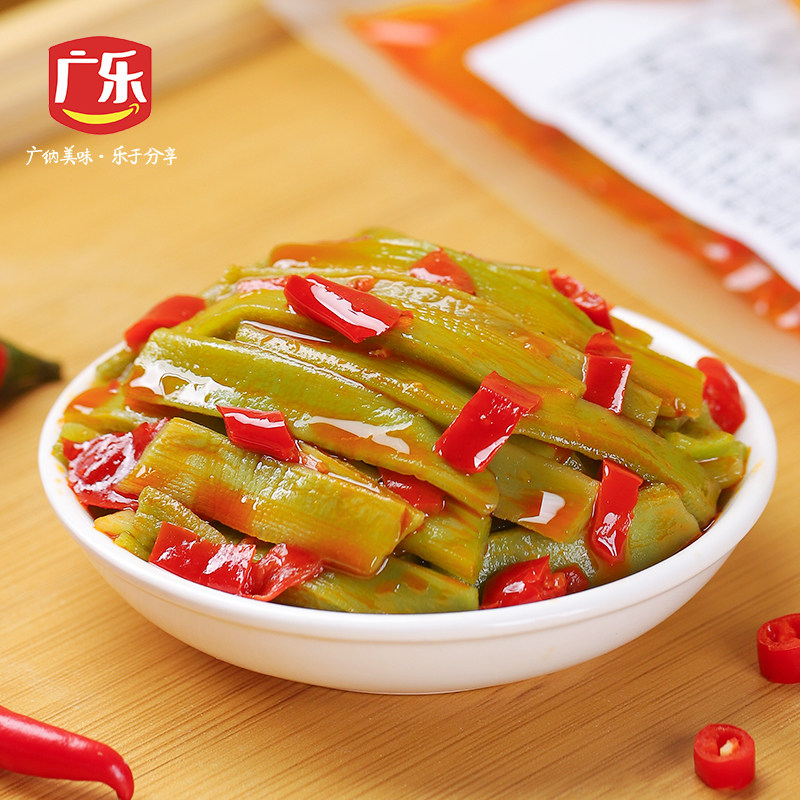 广乐剁椒贡菜即食香辣脆爽小零食开胃下饭菜椒麻解馋解腻榨菜佐餐