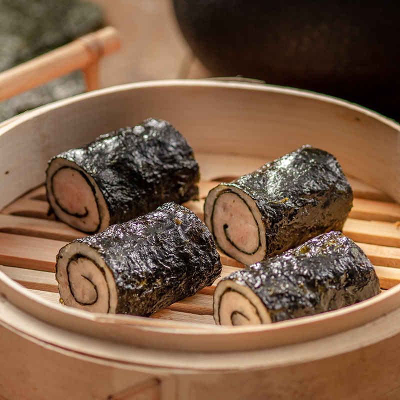 包道广式早茶点心紫菜卷海苔猪肉卷速食早餐半成品两包装直销包邮