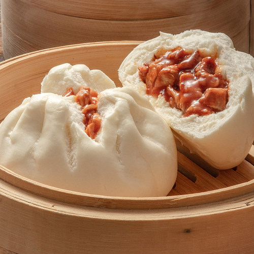 包道广式点心小蜜汁叉烧包广州早餐包子冷冻包装面食早茶点 4包装 - 图3