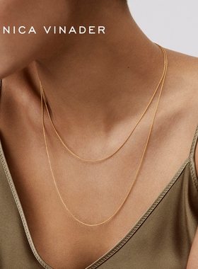 Monica Vinader莫妮卡项链新月宝石项链锁骨链小众轻奢毛衣链礼物