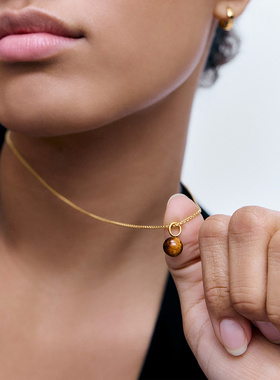 MonicaVinader宝石项链虎眼石