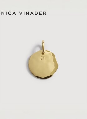 [新品]Monica Vinader莫妮卡灿金太阳神圆牌吊坠摩登设计感项链