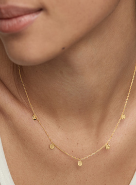 Monica Vinader莫妮卡项链星轨圆盘项链女时尚气质锁骨链毛衣链