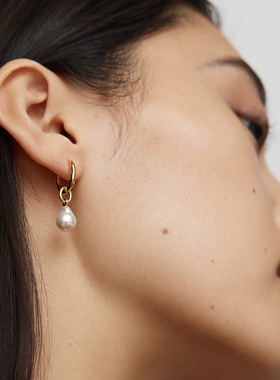 Monica Vinader莫妮卡诺光珍珠吊坠简约大气项坠高级气质感女项链