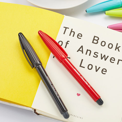 慕娜美monami水性笔0.38韩国纤维笔0.5mm软头笔签字彩色中性笔手帐笔 勾线笔 慕那美书法练字绘图草图笔04031 - 图3