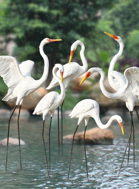 仿真铁艺鸟类园林庭院假山流水