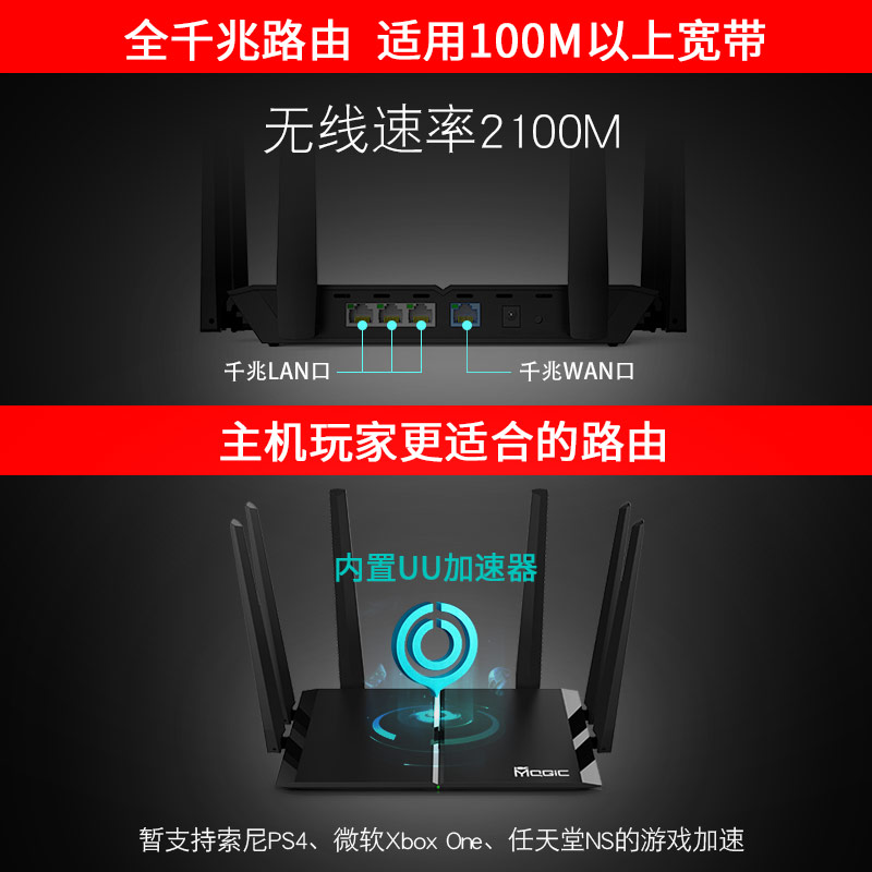 H3C新华三RC3000路由器Wi-Fi6全千兆端口家用电信5G高速3000M无线游戏WIFI大功率双频宿舍学生寝室 - 图2