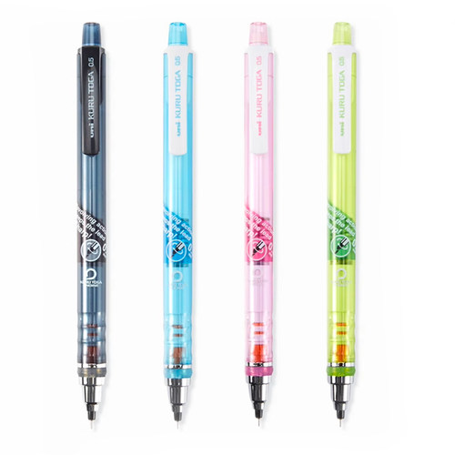 日本uni三菱铅笔KURUTOGA自动铅笔M5-450T铅芯自动旋活动铅笔写不断芯学生用绘图素描铅笔0.5mm - 图3