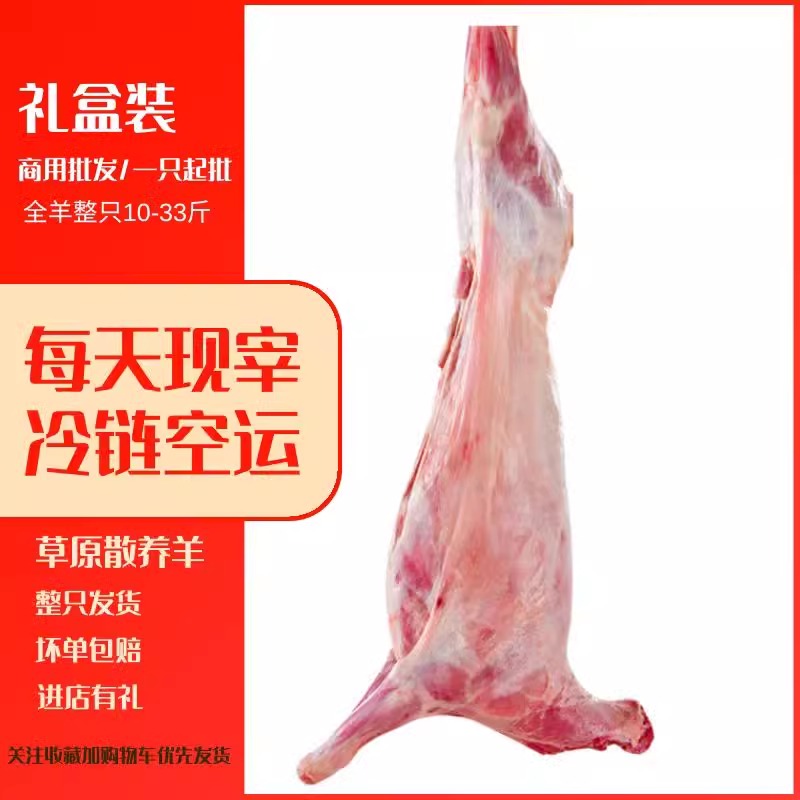 羊肉新鲜白条羊现宰整只内蒙羔羊酮体排酸烤全羊烧烤专用10-35斤 - 图2