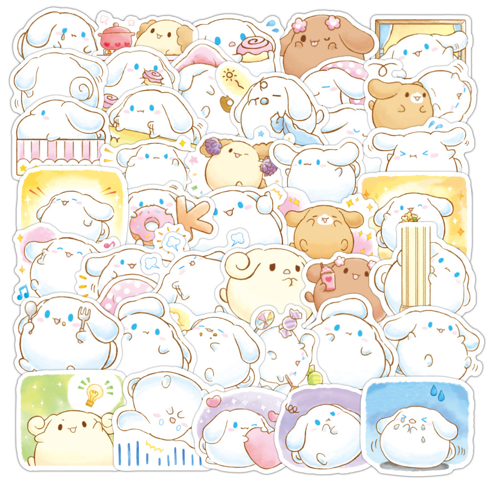 New 40pcs Sticker Cinnamoroll Sticker Cartoon Big Eared Dog-图1