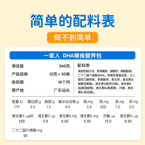 【藻油DHA营养包】一家人辅食营养包钙铁锌婴幼6月-5岁儿童 - 图3