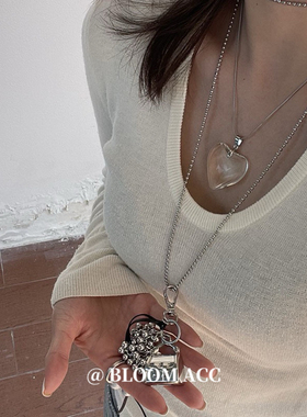 包包葡萄串项链一款多戴韩国小众设计款高级斜挎挂件女配饰毛衣链