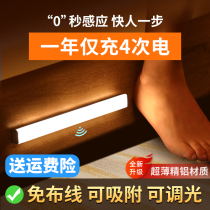 Smart Wireless Charging Body Sensing Small Night Light Free wiring Home Night Aisle Wardrobe cabinet LED light strips