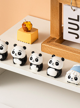 可爱熊猫小摆件桌面装饰品