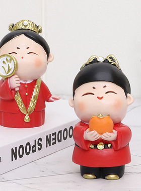 创意中国风摆件婚房礼物树脂古风
