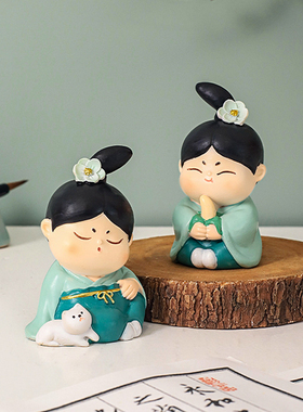 唐仕女办公桌摆件古风