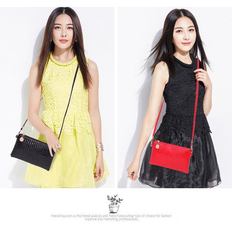 夏天鳄鱼纹小方包女日韩硬币包漆皮钥匙手机零钱包手拿单肩斜挎包,淘宝优惠券,粉丝福利购,淘宝优惠卷