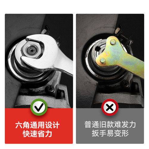 100角磨机六角压板扳手万用改装头切割机配件大全通用磨光机压盖 - 图3