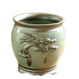 Керамический цветочный горшок, большая ретро глина, простой и элегантный дизайн, орхидея