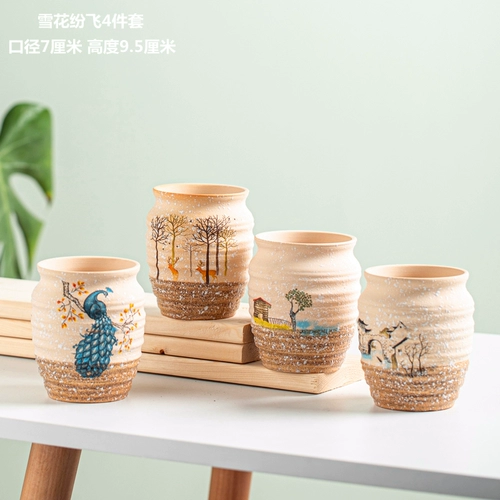 Керамический милый дышащий большой креативный цветочный горшок, простой и элегантный дизайн