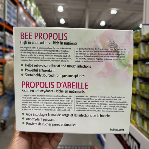 加拿大发货Holista Bee Propolis高浓度纯甜然黑蜂胶胶囊200粒 - 图2