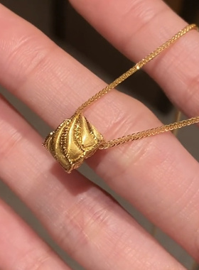 高级感金色镂空小蛮腰锁骨链项链