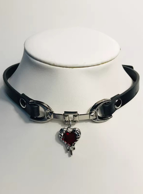 【暗之使者】朋克芒星吊坠项圈choker女哥特亚文化颈链辣妹皮项链