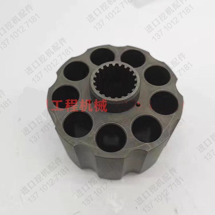 玉柴YC135-8挖掘机行走马达 GM18 泵胆柱塞配流盘九孔盘铜头 配件 - 图0