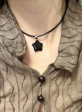 chochostore甜酷皮绳锁骨链女INS