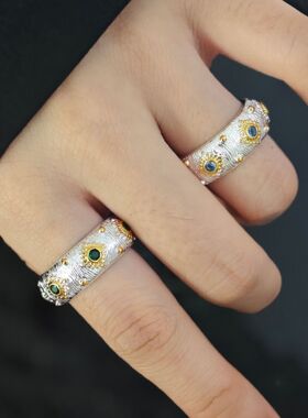 西太后Vintage中古风镶钻太阳花
