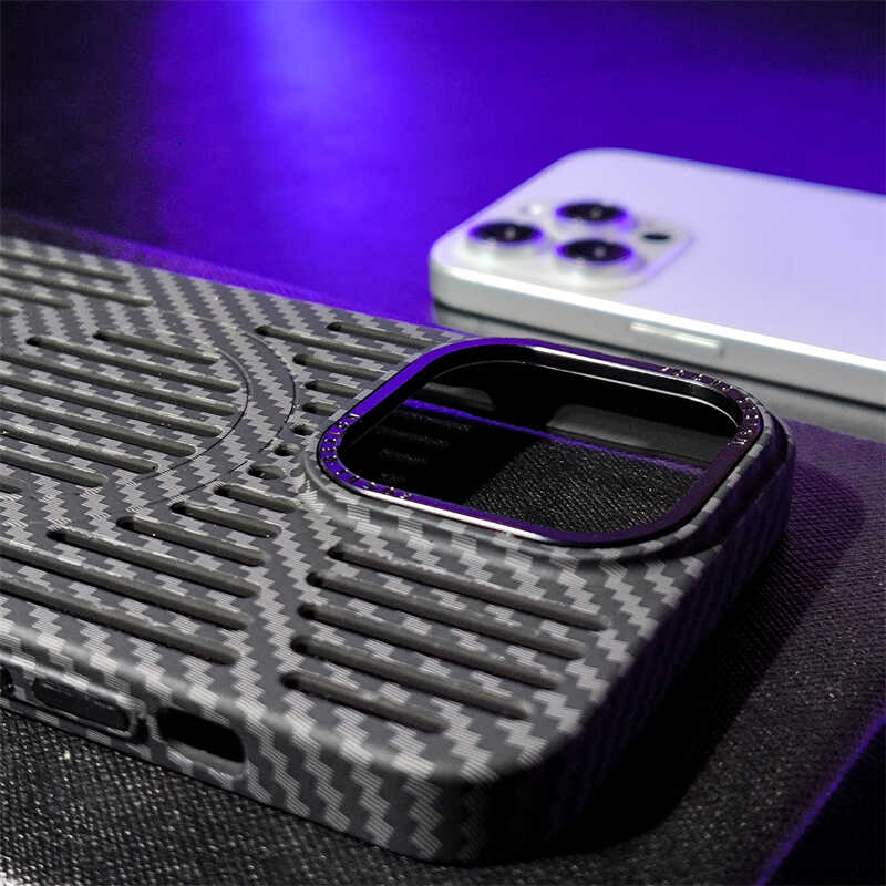 散热耐磨磁吸适用苹果15promax凯夫拉手机壳iphone14pro碳纤维纹13proma超轻薄全包防摔防滑指纹12高端保护套 - 图1