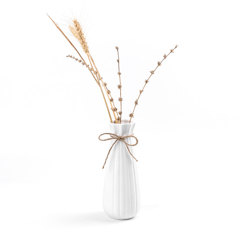 陶瓷花瓶小清新水培玻璃透明插花简约白现代北欧客厅家居装饰摆件,淘宝优惠券,粉丝福利购,淘宝优惠卷