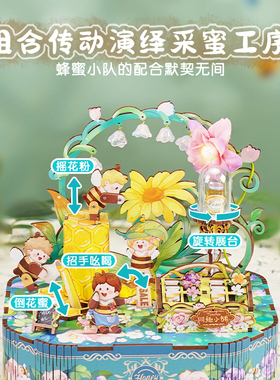 同趣音乐盒铃兰蜜语桌面摆件送礼