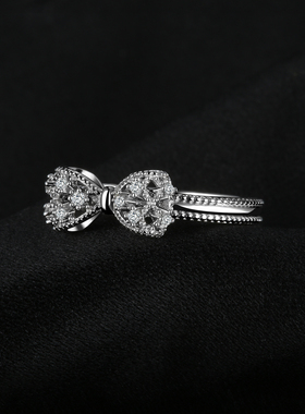 JewelryPalace Bow knot Anniversary Cubic Zirconia Rings 925