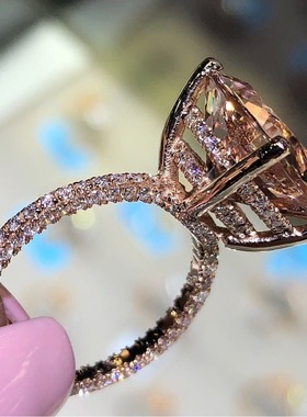 Vintage ring Rose Gold Filled Cubic Zirconia Party Wedding