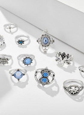 Hand jewelry European and American style retro cross lotus