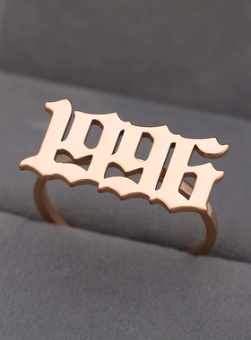 Stainless Steel Year Rings For Women Men Rose Gold Silver C