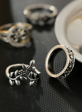 Tocona 9pcs/set Boho Midi Finger Rings Set for Women Punk E