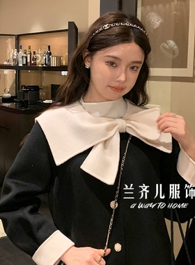 围脖假领子蝴蝶结呢子披肩围脖