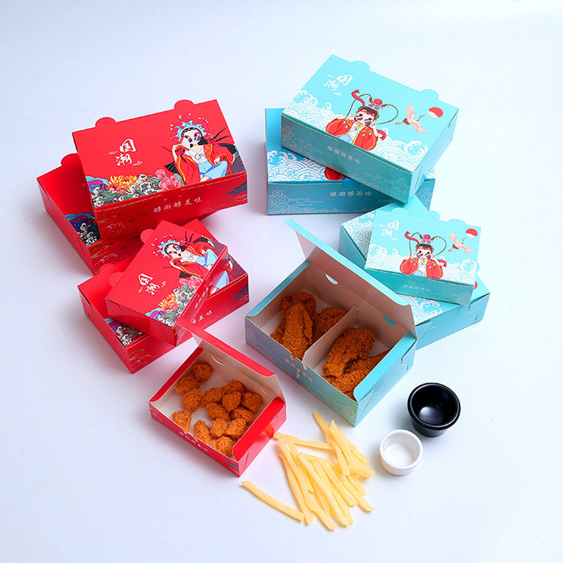 韩式炸鸡盒商用一次性炸鸡打包盒外卖食品鸡排鸡翅炸鸡包装盒定制