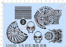 Model Man Puppet 1: 6 Tattoo figure tattooed (Stonehenge Strong Mori) Special Water sticker (5343D)