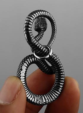 Retro Ferocious Eye Snake King Pendant Unisex Fashion