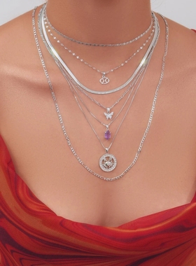 Bohemian Gold Color Chain Necklace For Women Girls Trendy