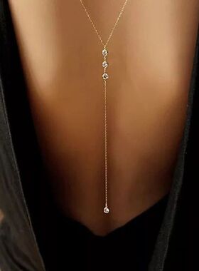 Fashion Pearl Chain Choker, Acrylic Pearl Crystal Tassel