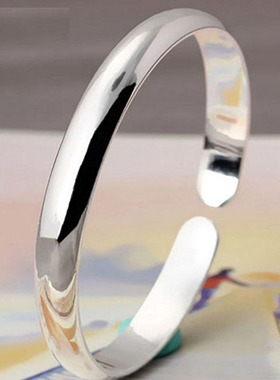 999 Sterling Silver Fashion Woman Cuff Bracelet Polishing