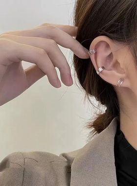 Fashion Cross Clip Earrings For Women Girls Cute Pearl