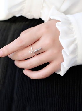 Sterling Silver Cat Rings For Women Engagement Luxury
