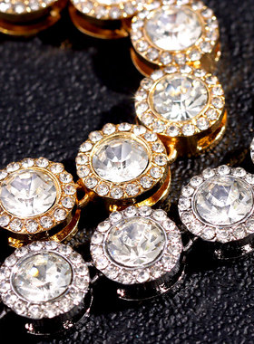 Hip Hop Iced Out Clustered Tennis Chain Choker Necklace for