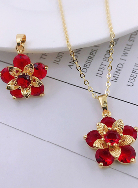 Fashion retro light luxury cherry blossom peach blossom